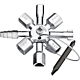Knipex KN-001101. Ключ TwinKey для распространенных шкафов и систем запирания KNIPEX 00 11 01